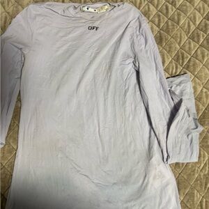 Off-White Light Gray Long Sleeve Top
